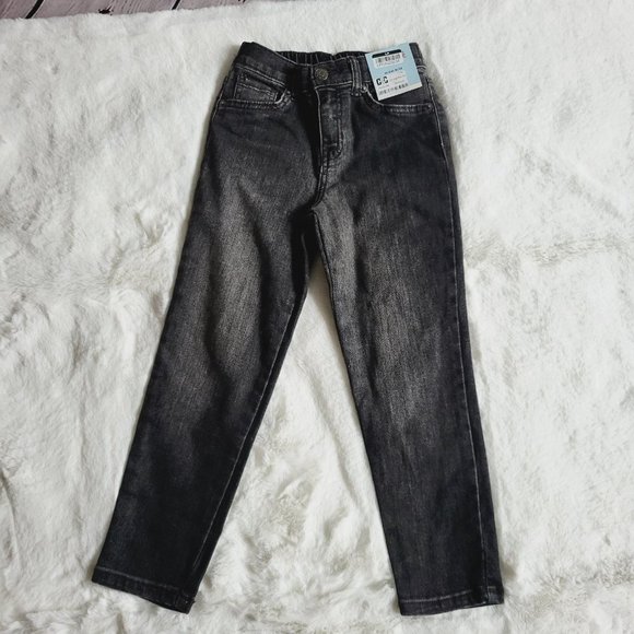 Cat & Jack, Girls' High-Rise Ankle Straight Jeans, 3KIDM-U - Picture 2 of 3